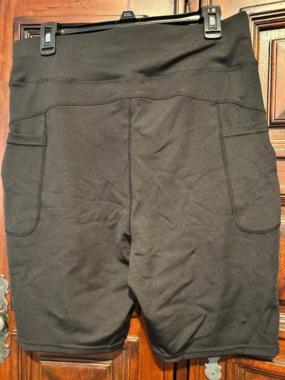2XL POP FIT Stella High Waisted BLACK bike shorts with deep pockets - Picture 2 of 4